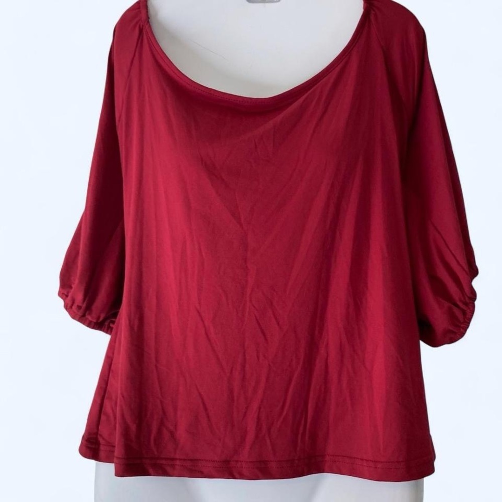 SHEIN red top with tie open back  detail Size XXL